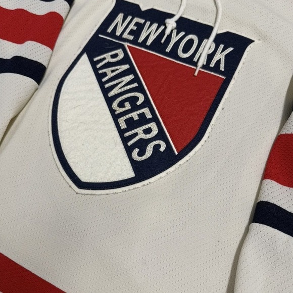 New York Rangers Reebok NHL Jersey Cream Red Mens Size L richards #19 - Picture 2 of 7